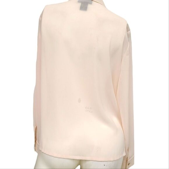 Andrea Viccaro Cream Tuxedo Top size Medium Petite - Picture 7 of 8